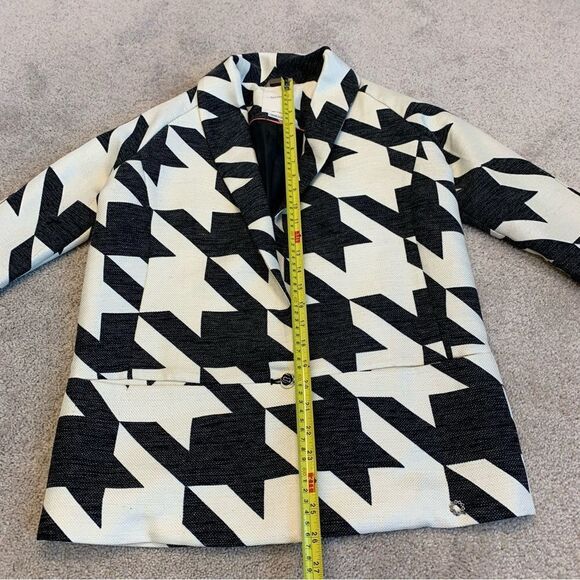 NUMPH black cream Bertha houndstooth geometric print blazer jacket Sz UK 8 NWOT - Picture 13 of 15